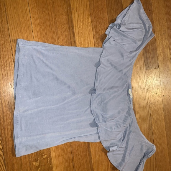 GARAGE | Blue Off The Shoulder Top. - Picture 2 of 3